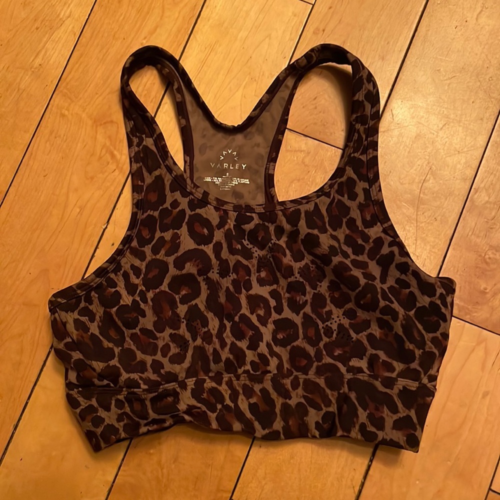 Varley Berkeley Leopard Print Sports Bra S NWOT